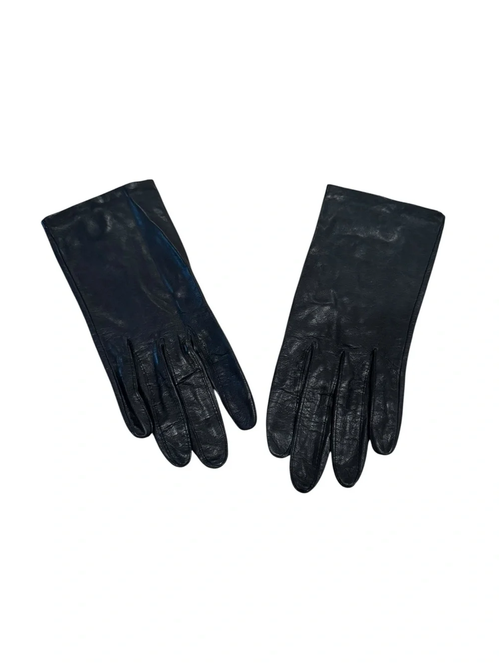 Vintage Black Leather Dress Gloves Sz M